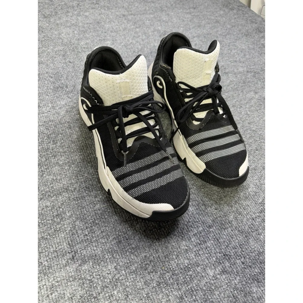 Adidas Trae Young Unlimited HQ1020 Black White Men Size 8.5 Basketball Shoes